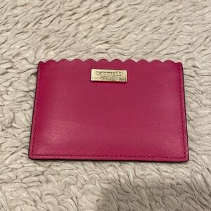 Kate Spade Pink Scallop Trim Cardholder